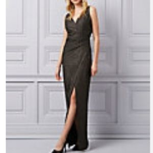 NWT Le Chateau Black and Gold Gown sz 18